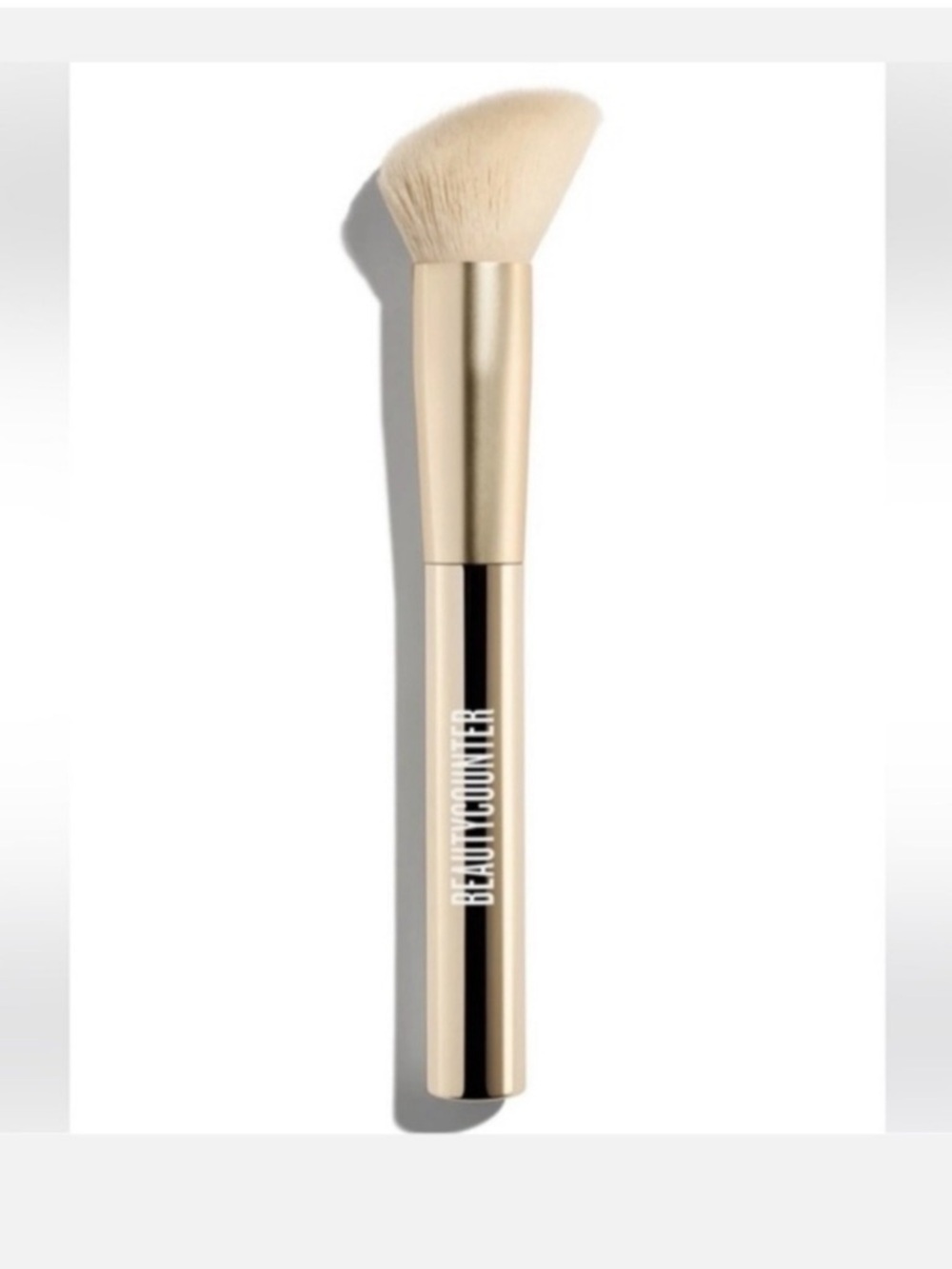 beautycounter Gold Angled Face Brush with Cream Bristles